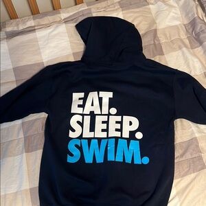Kids Swim Hoodie - Black and Blue